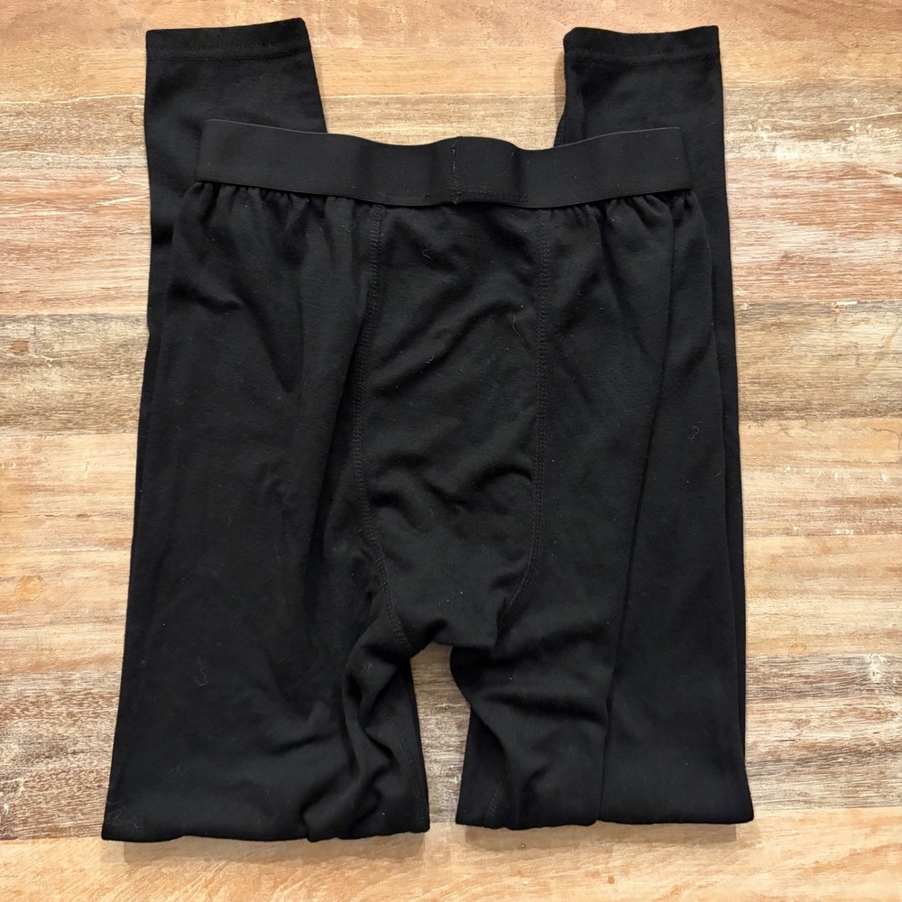 Omni Wool Mens Black Thermal Base Layer Leggings Wool Blend Size Small - Picture 3 of 7